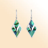 AE-1104-AB Sterling Silver Fancy Earring With Abalone Shell Jewelry Bali Designs Inc